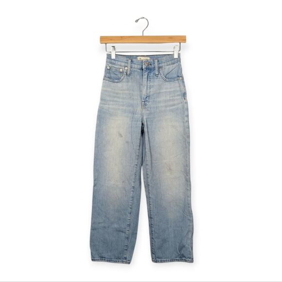 Madewell Denim - Madewell Light Wash Slim Wide Leg Ankle Cropped Jeans Size 23